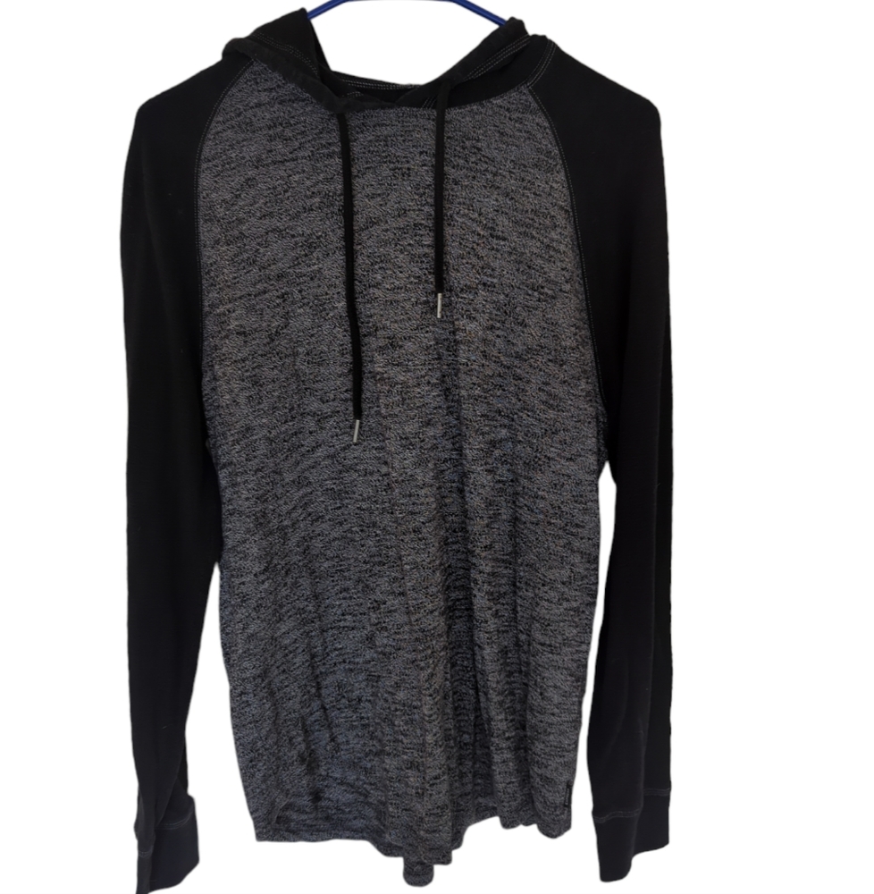Express hooded, long sleeve shirt.  Men's medium.
